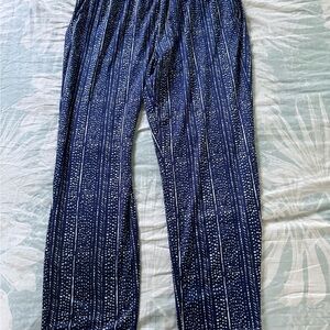 Robert Louis Blue and White Straight Leg Pants
